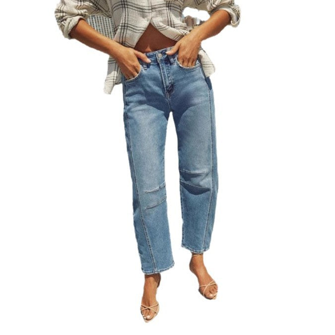 Dame High-Waist Jeans i afslappet Urban-Style Stilla