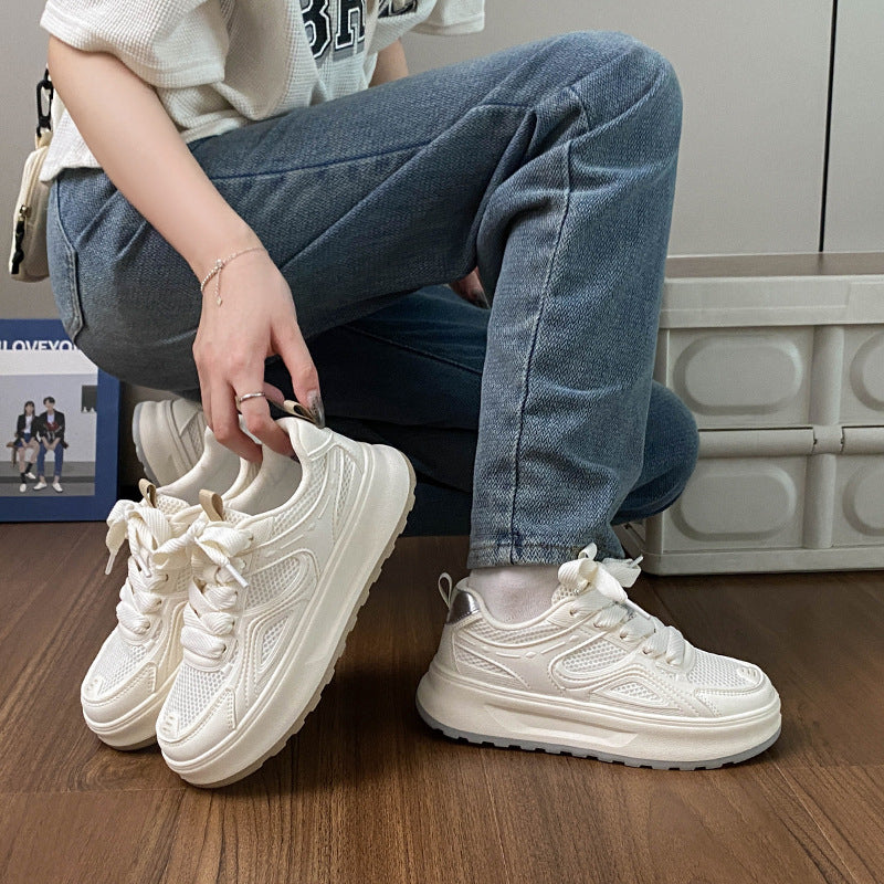 Dame Sporty Sneakers med åndbar mesh-overflade og støddæmpende sål Stilla
