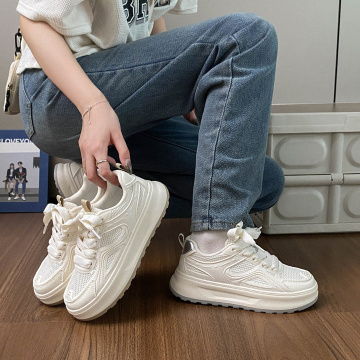 Dame Sporty Sneakers med åndbar mesh-overflade og støddæmpende sål Stilla