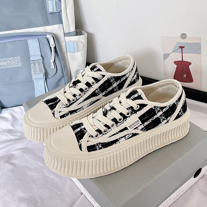 Dame Plateau-Sneakers med tekstureret overdel og komfortabel sål Stilla