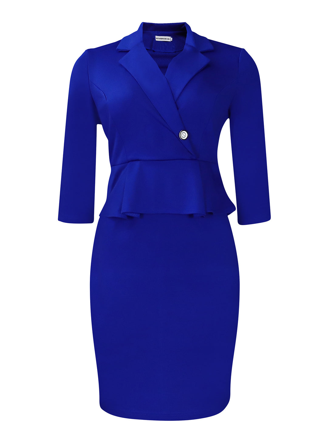 Dame Peplum Kjole med elegant Blazer-overdel og tætsiddende snit Stilla