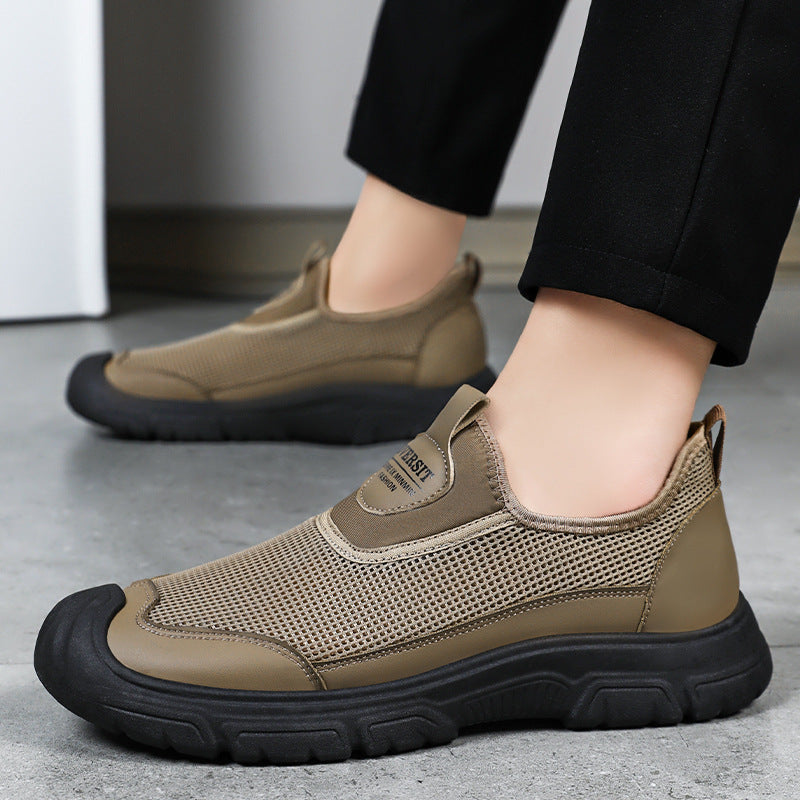 Dame Lettere Slip-On Sneakers med skridsikker sål og åndbart mesh-overmateriale Stilla