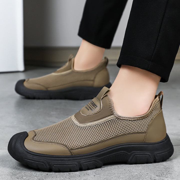 Dame Lettere Slip-On Sneakers med skridsikker sål og åndbart mesh-overmateriale Stilla