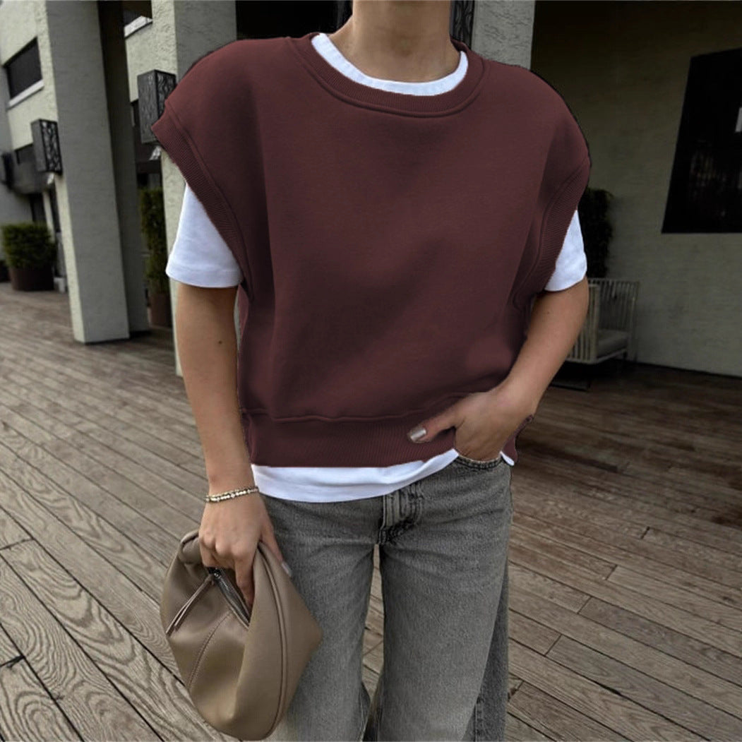 Kvinder casual oversized sweatshirt med brede ærmer og høj talje Skovae