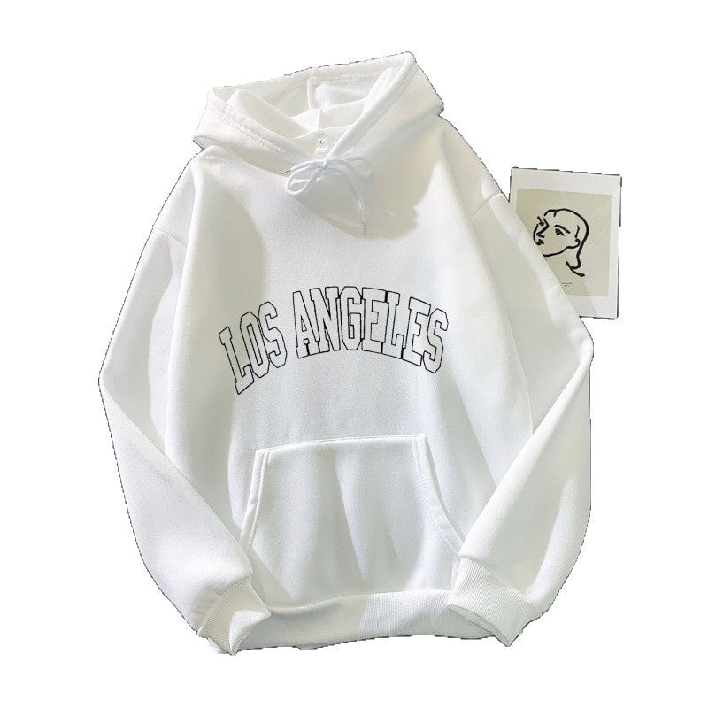 Kvinders hoodie med kreativ Los Angeles skrift Skovae