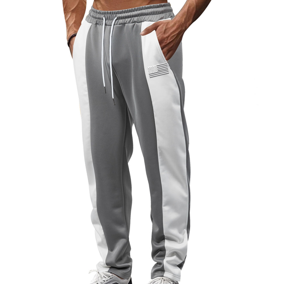 Herrer nan sporty Trackpants med sidelæns kontrastbånd elastisk bund snor og hjorte broderi Skovae