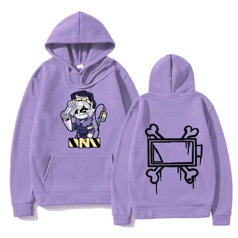 Kvinder Hoodie med Kreativt Comic Motiv Skovae