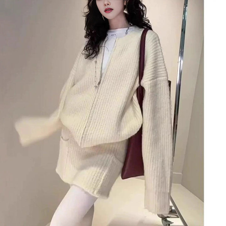 Kvinders cardigan med oversized snit og dekorative teksturerede mønstre Stilla