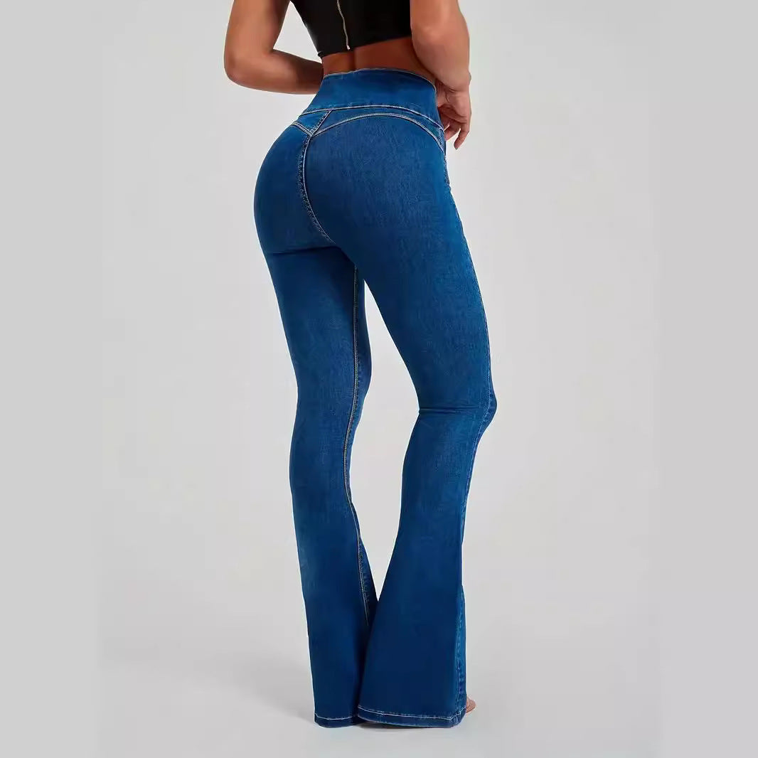 Dame Høj Taljeret Flared Jeans Stilla