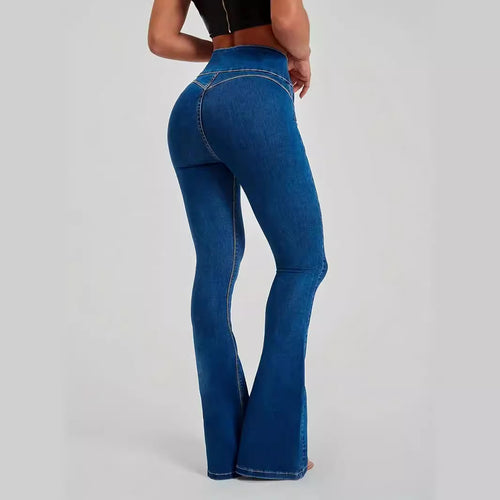 Dame Høj Taljeret Flared Jeans Stilla