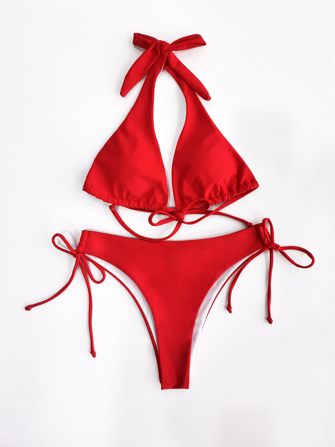 Damer Triangel-Bikini med høj komfort og legesyge bindebånd Skovae