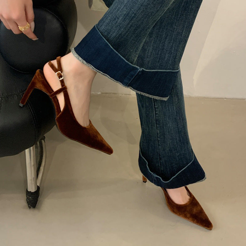 Dame Slingback Pumps med elegant Stiletto-hæl og diskret remdesign Stilla
