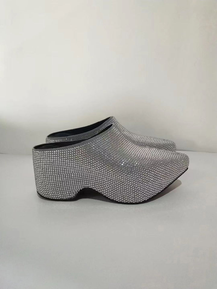 Femme med rhinsten udsmykkede clogs Stilla