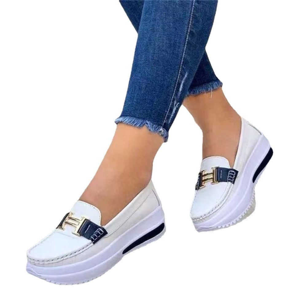 Dame behagelige Slip-On Loafers med dämpende Plateau Stilla