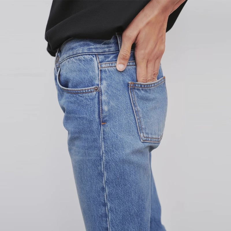 Dame High-Waist Jeans med let bøjning og klassisk snit Stilla
