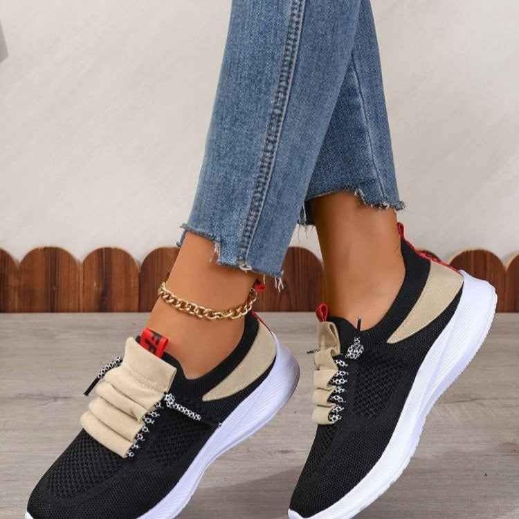 Dame Sporty Sneakers med elastisk overdel og skridsikker sål Stilla