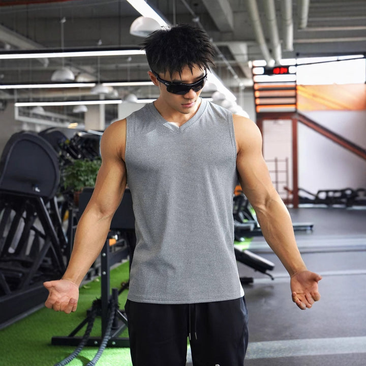 Herrer Sporty ærmeløst fitnessshirt med åndbar struktur Stilla