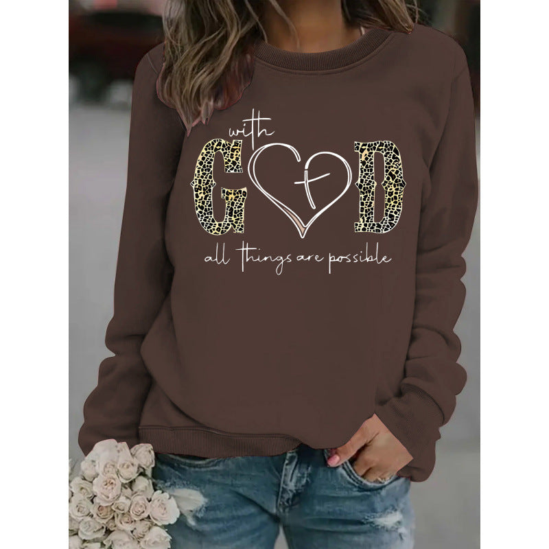 Kvinders sweatshirt med kreativt mode design og motiverende budskab Stilla