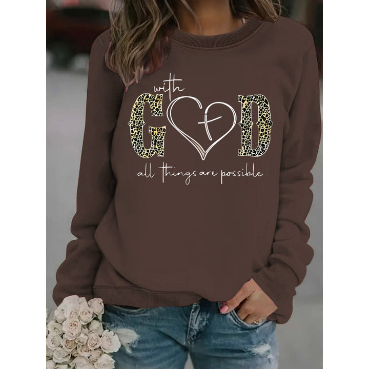 Kvinders sweatshirt med kreativt mode design og motiverende budskab Stilla