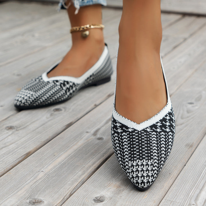Dame Ballerinas med dyrepelsmønsterdesign og komfortabelt fodseng Stilla