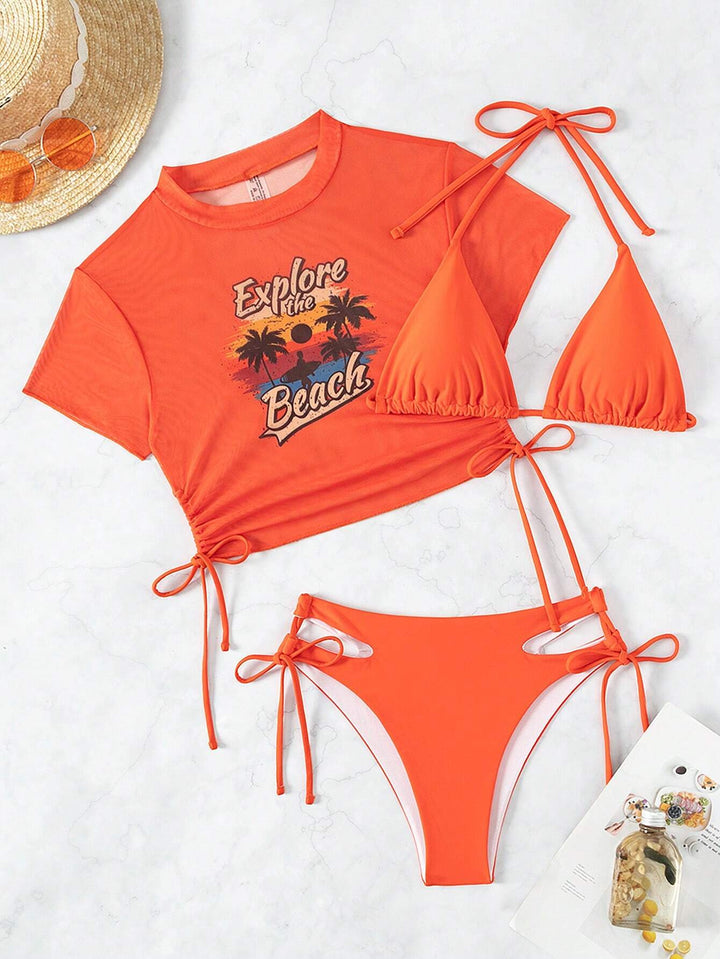 Kvinder Grafiktryk Bikini Sæt Stilla