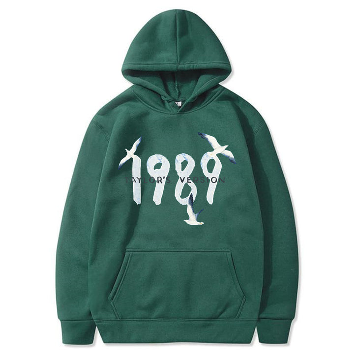 Kvinders hætte sweatshirt med kreativt fugledesign og høj kvalitet bomuld Skovae