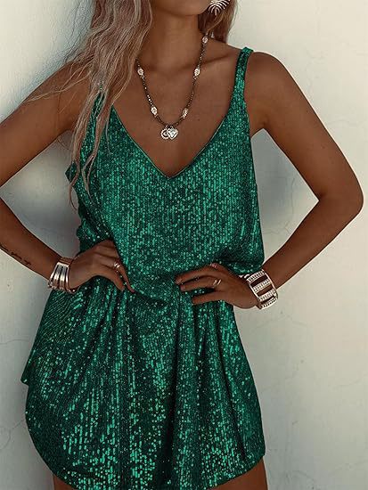 Femme Glinsende Paillet-Minikjole Stilla