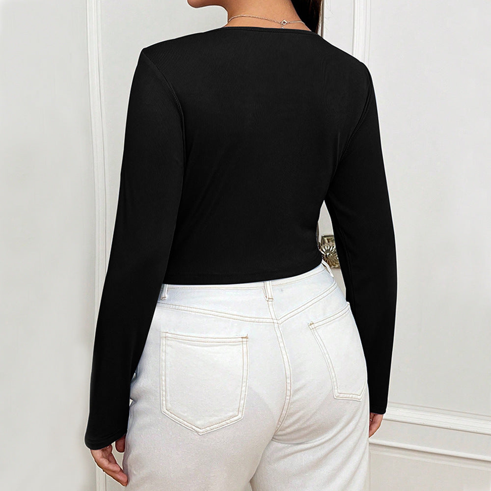 Dame Langærmet Rib T-shirt Stilla