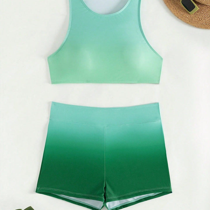 Dame Sporty Crop Top og Shorts Sæt Skovae