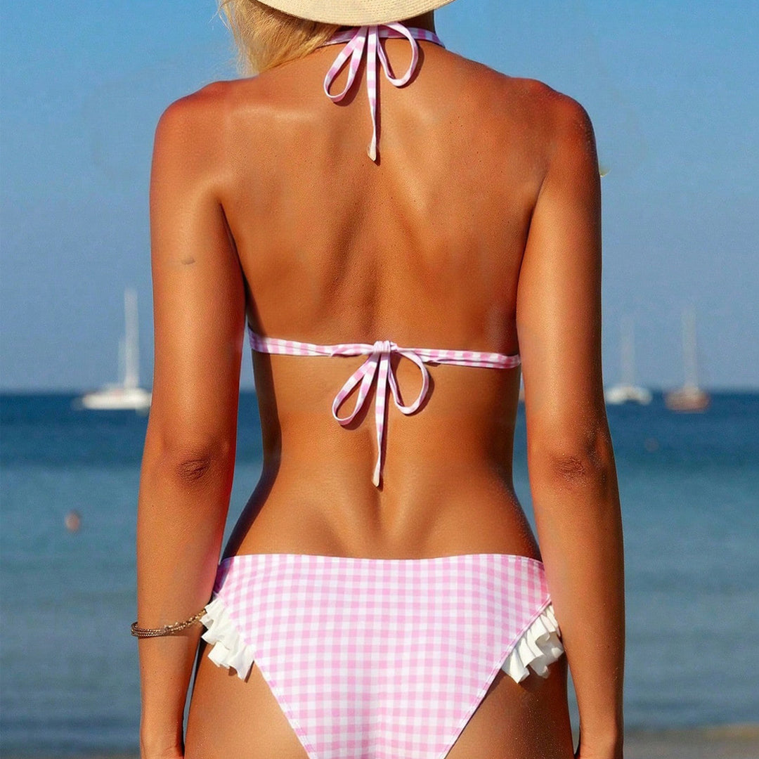 Dame Triangel-Bikini med Rüschen Skovae