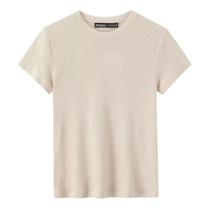 Dame bomulds T-shirt med behagelig pasform og bæredygtigt materiale Skovae