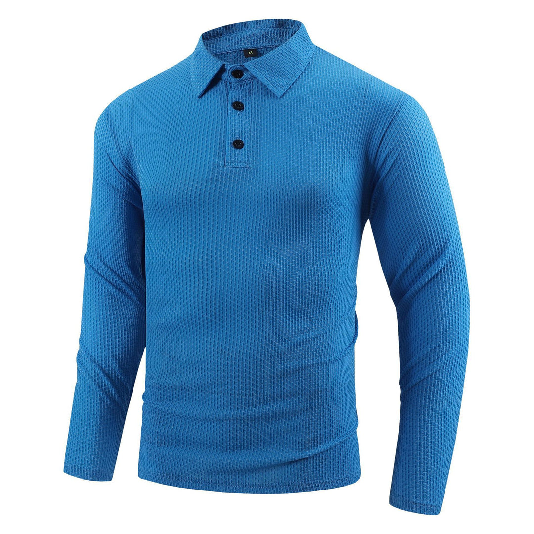 Herrer Langærmet Poloshirt med struktureret design og åndbare egenskaber Stilla