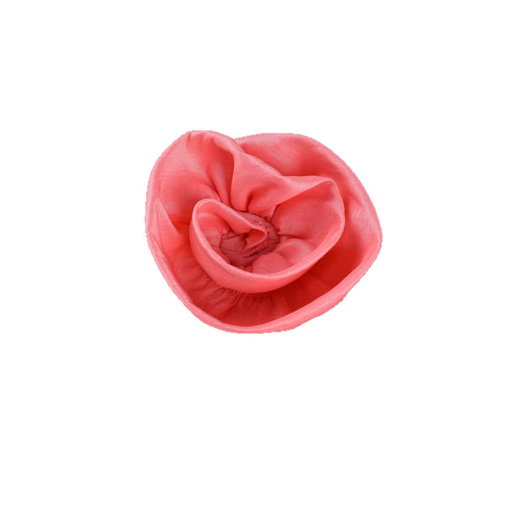 Dame Elegant kjole med voluminøse puffærmer og blomsteraccent Skovae
