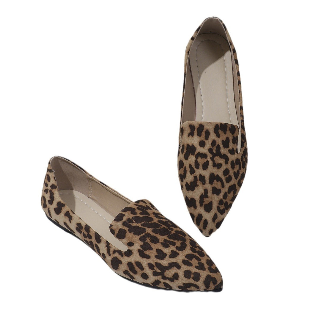 Dame Elegant Mokassin-sko med moderne leopardmønster Stilla