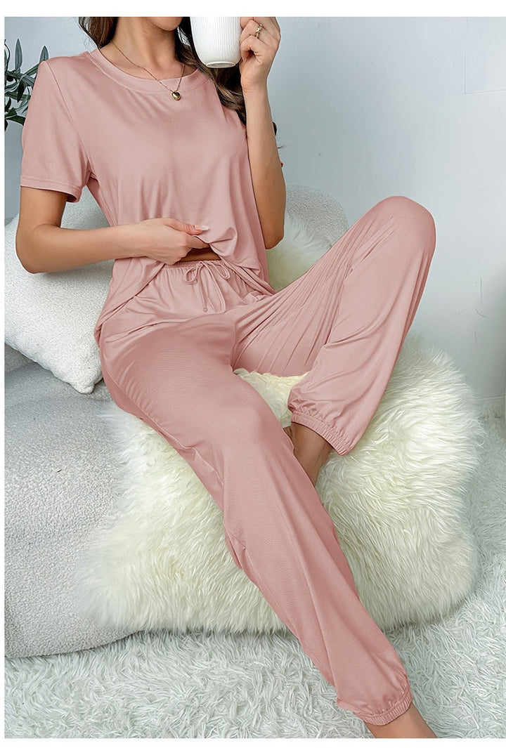 Dame Loungewear-sæt med elastisk talje og blødt stof Stilla