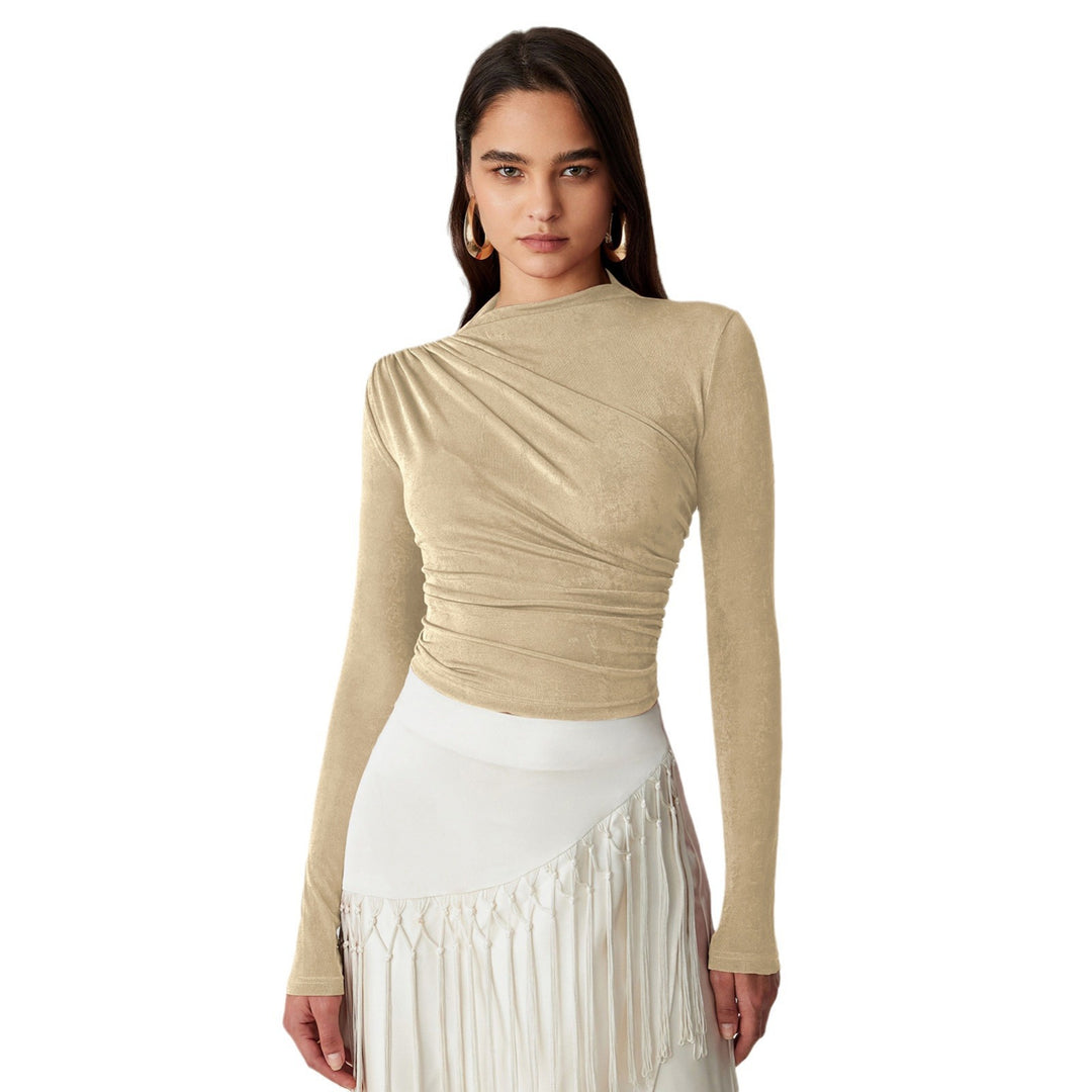 Damer Raffineret Langarmshirt med elegant Wickeldesign Stilla