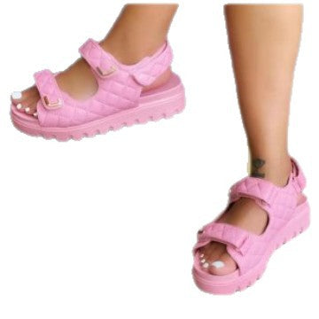 Dame sandaler med justerbare spænder og komfortabel profilsål Stilla