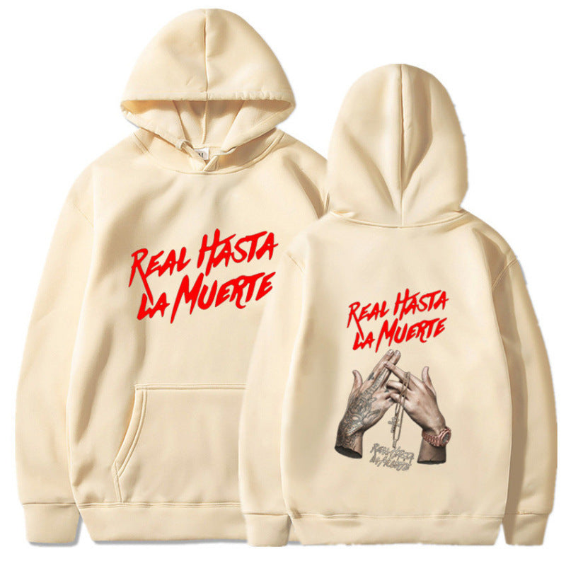 Kvinders hoodie med iøjnefaldende bogstaver i urban stil Skovae