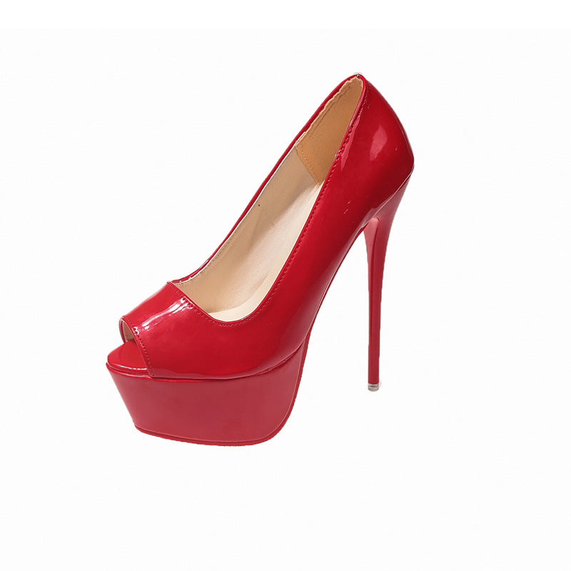 Dame Peeptoe High Heels med platform og høj stiletto-hæl Stilla