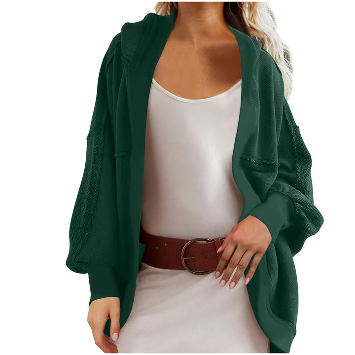 Dame casual oversized hoodie med åben front og luftige ærmer Stiila