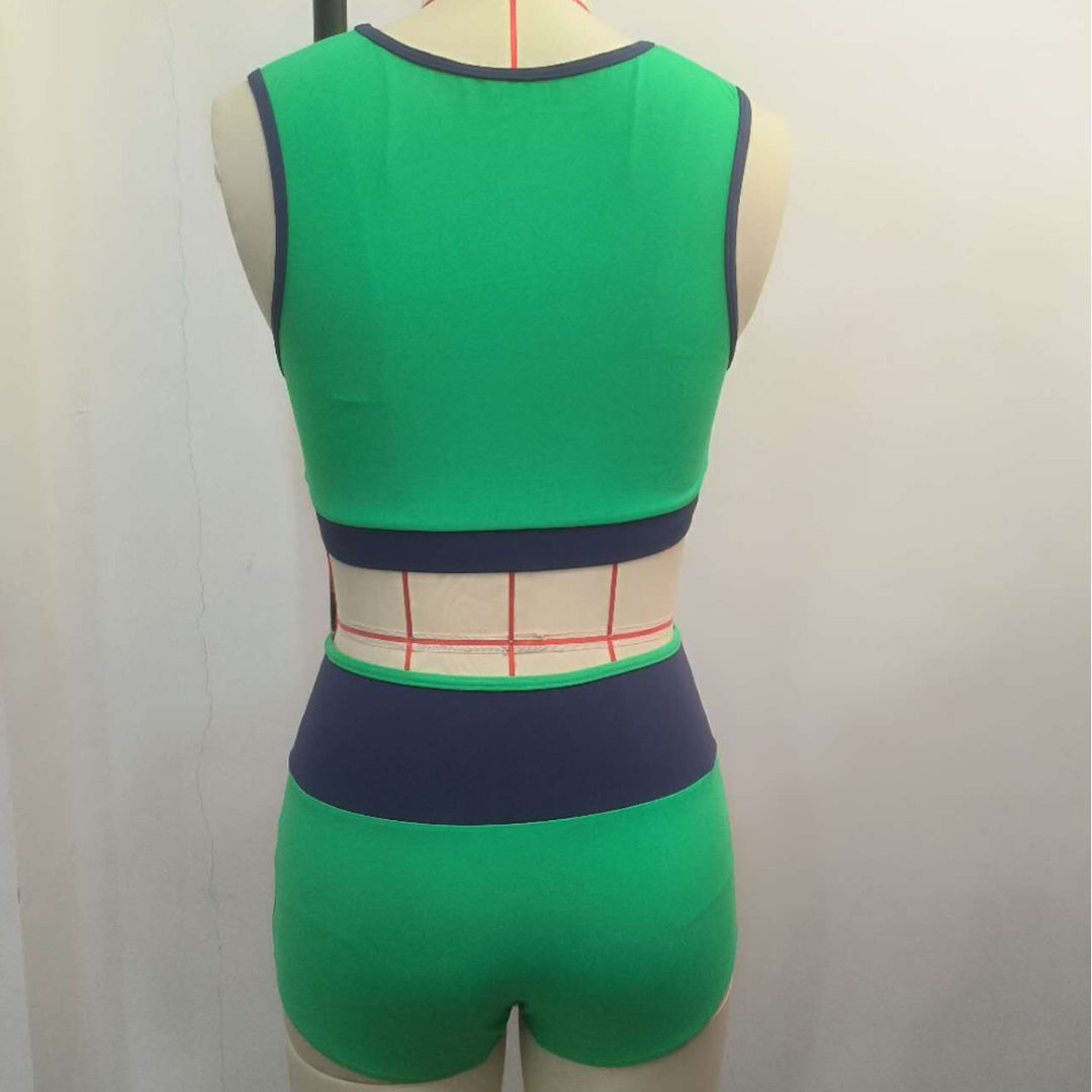 Dame Sporty bikini-sæt med høj-skåret trusse Skovae