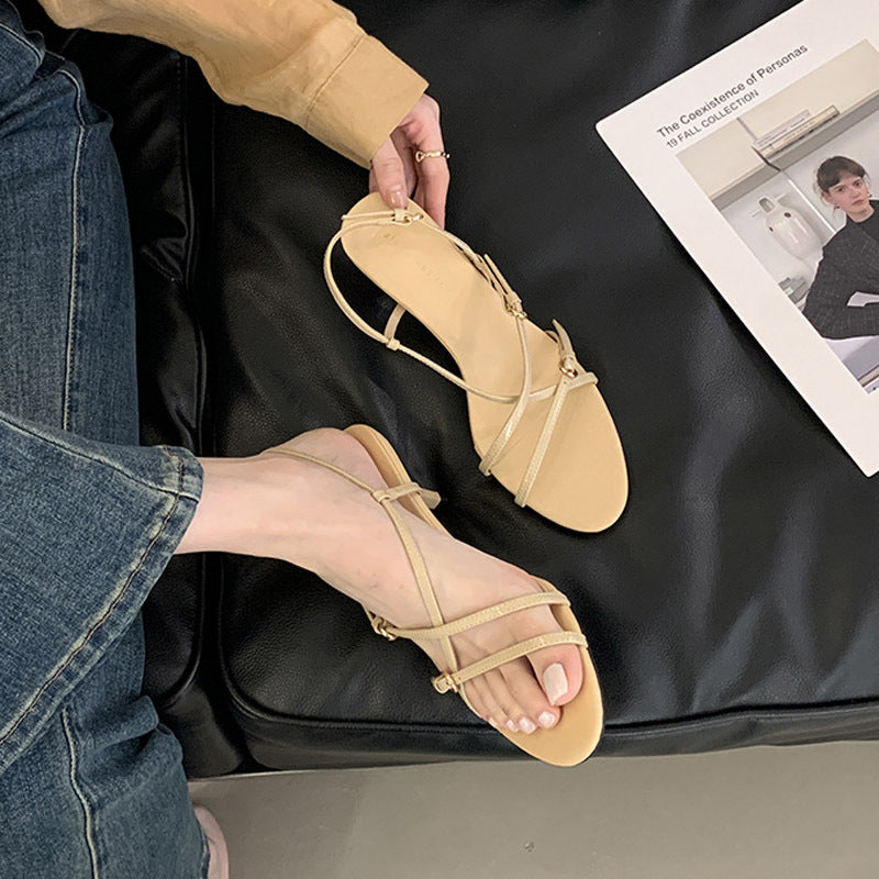 Damer elegante Sling-sandaler med delikate stropper og justerbar lukning Stilla