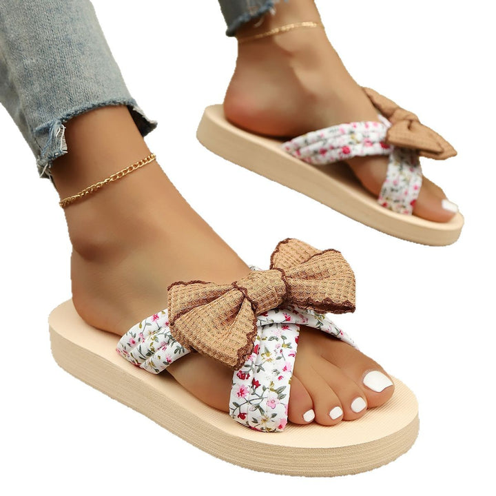 Dame Tåsteg-sandaler med elegant sløjfe-design og ergonomisk fodsenge Stilla