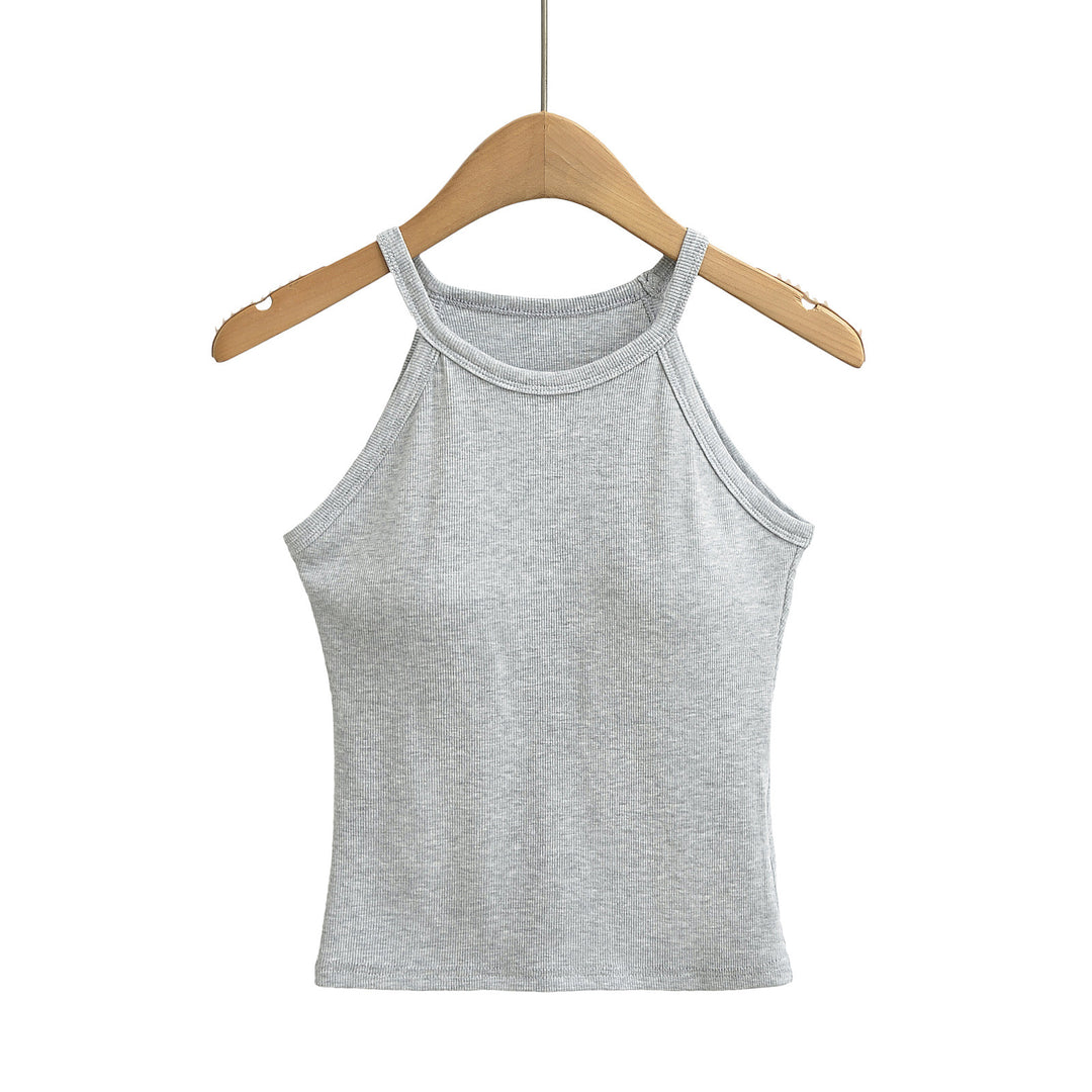 Dame Sporty Halterneck-top med åndbart strækmateriale og komfortabel pasform Stilla