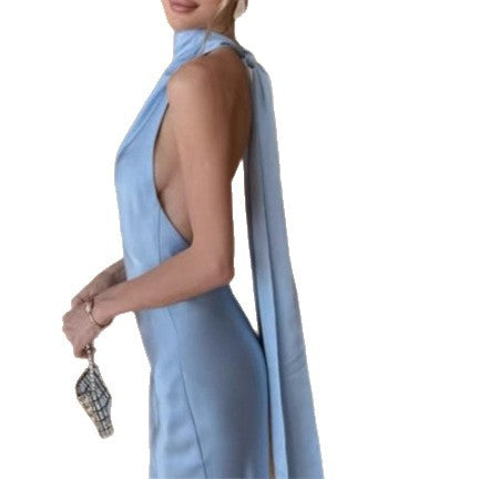 Femme Elegant Højkrave Aftenkjole Stilla