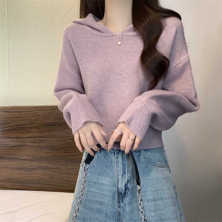 Dame Stilfuld Hoodie med Casual Fit og Struktureret Materiale Stilla