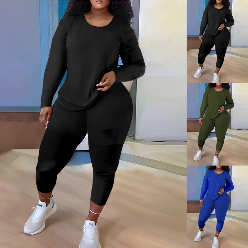 Dame Sporty Langærmet Loungewear-Sæt med figursyet snit Stilla