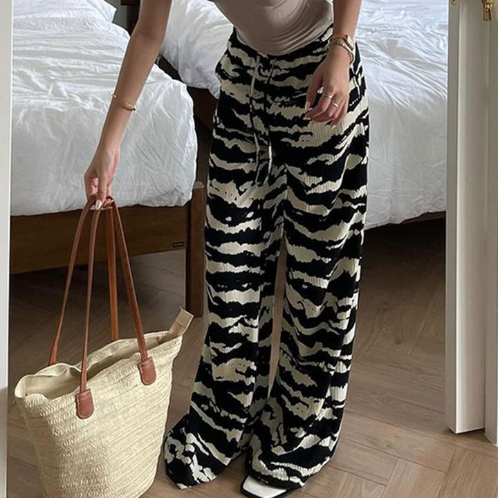 Dame behagelig pyjamasbuks med motiverende print Skovae