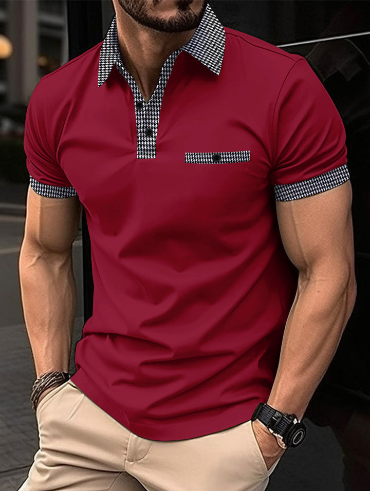 Herren poloshirt med moderne krave-design og praktisk brystlomme Stilla