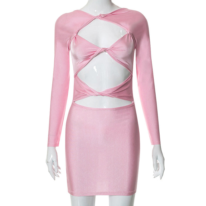 Femme Cut-Out Langærmet Mini-Kjole Stilla